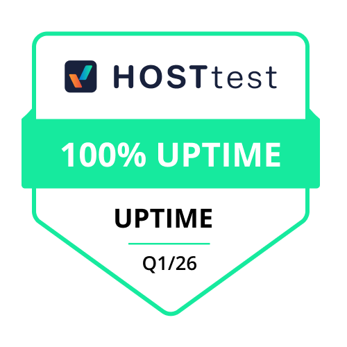 Testergebnis 100% uptime